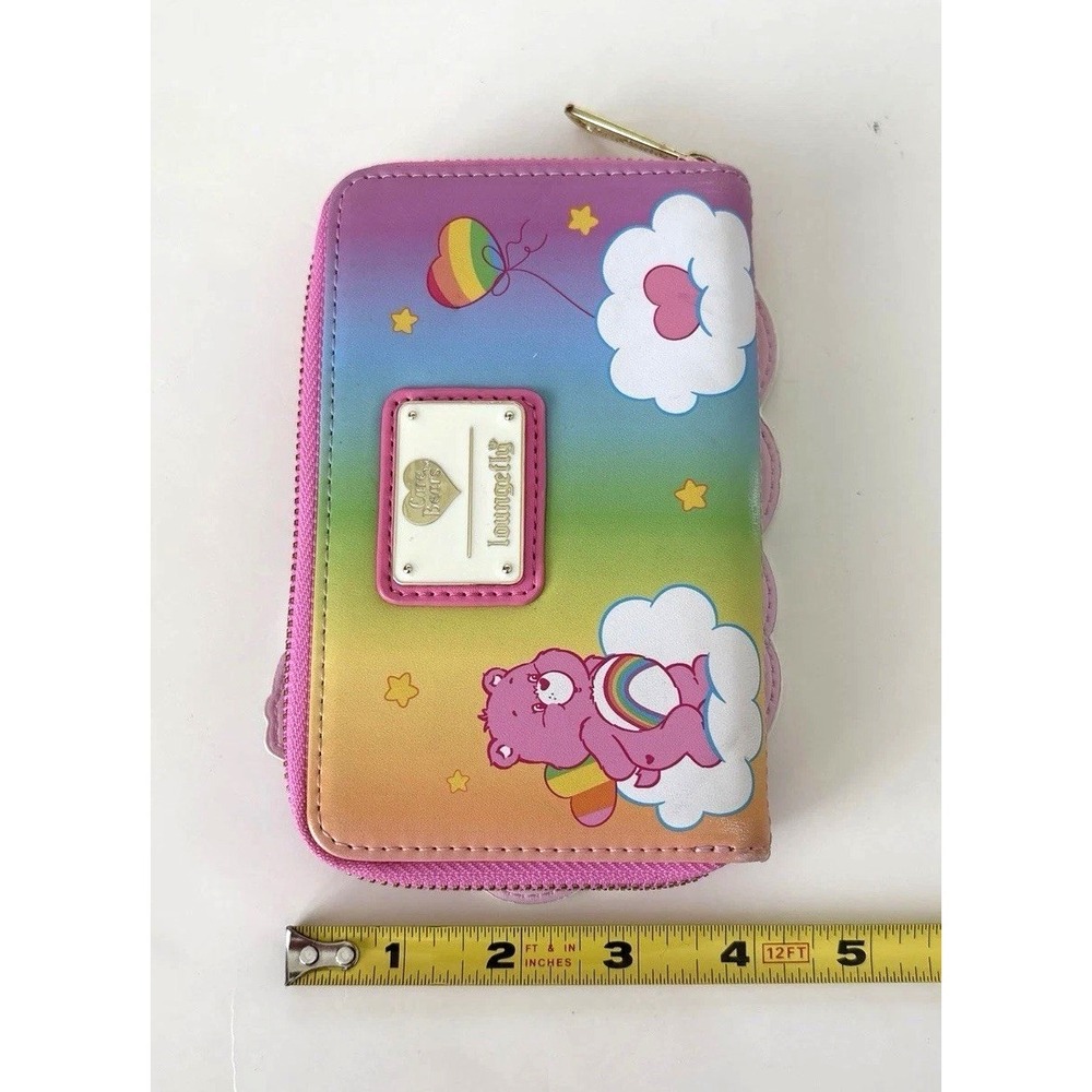 NEW Loungefly Care Bears Stare Rainbow Zip Around Wallet *flaw - Picture 6 of 9